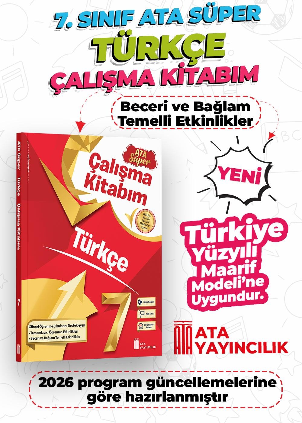 SÜPER TÜRKÇE ÇALIŞMA KİTABIM 7.SINIF