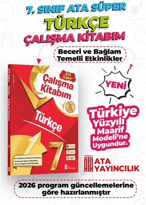 SÜPER TÜRKÇE ÇALIŞMA KİTABIM 7.SINIF