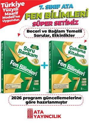 FEN BİLİML SÜPER SET 7 (SORU BN.VE ÇALIŞMA Kİ)2 Lİ