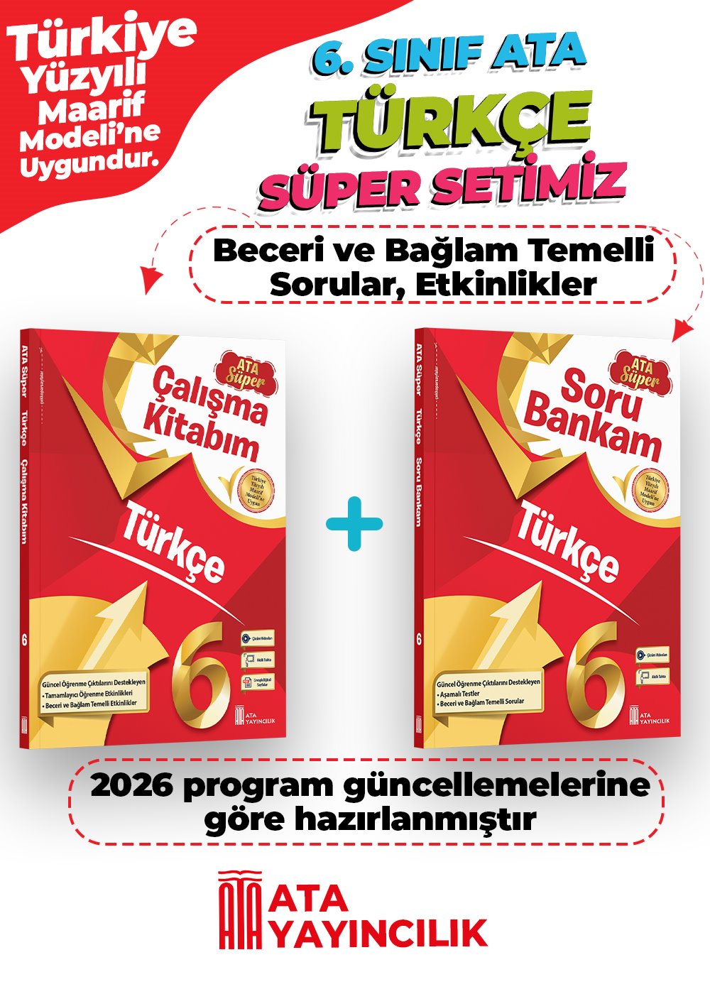 TÜRKÇE SÜPER SET 6 (SORU BAN.VE ÇALIŞMA  KİTA)2 Lİ