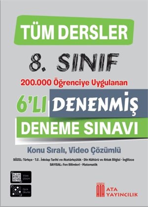 TÜM DERSLER DENENMİŞ  6 LI DENEME SINAVI 8.SINIF