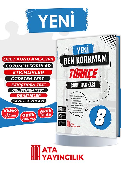 YENİ BEN KORKMAM TÜRKÇE SORU BANKASI 8.SINIF