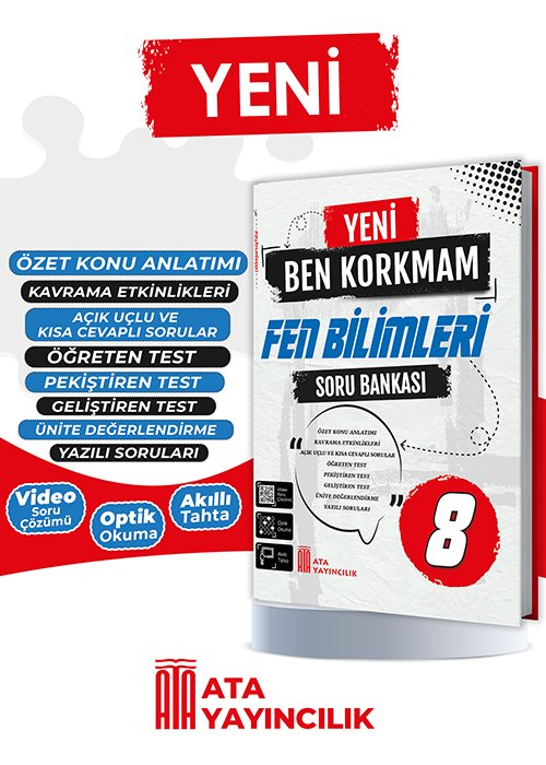 YENİ BEN KORKMAM FEN BİLİMLERİ SORU BANKASI 8.SIN