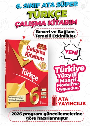 SÜPER TÜRKÇE ÇALIŞMA KİTABIM 6.SINIF
