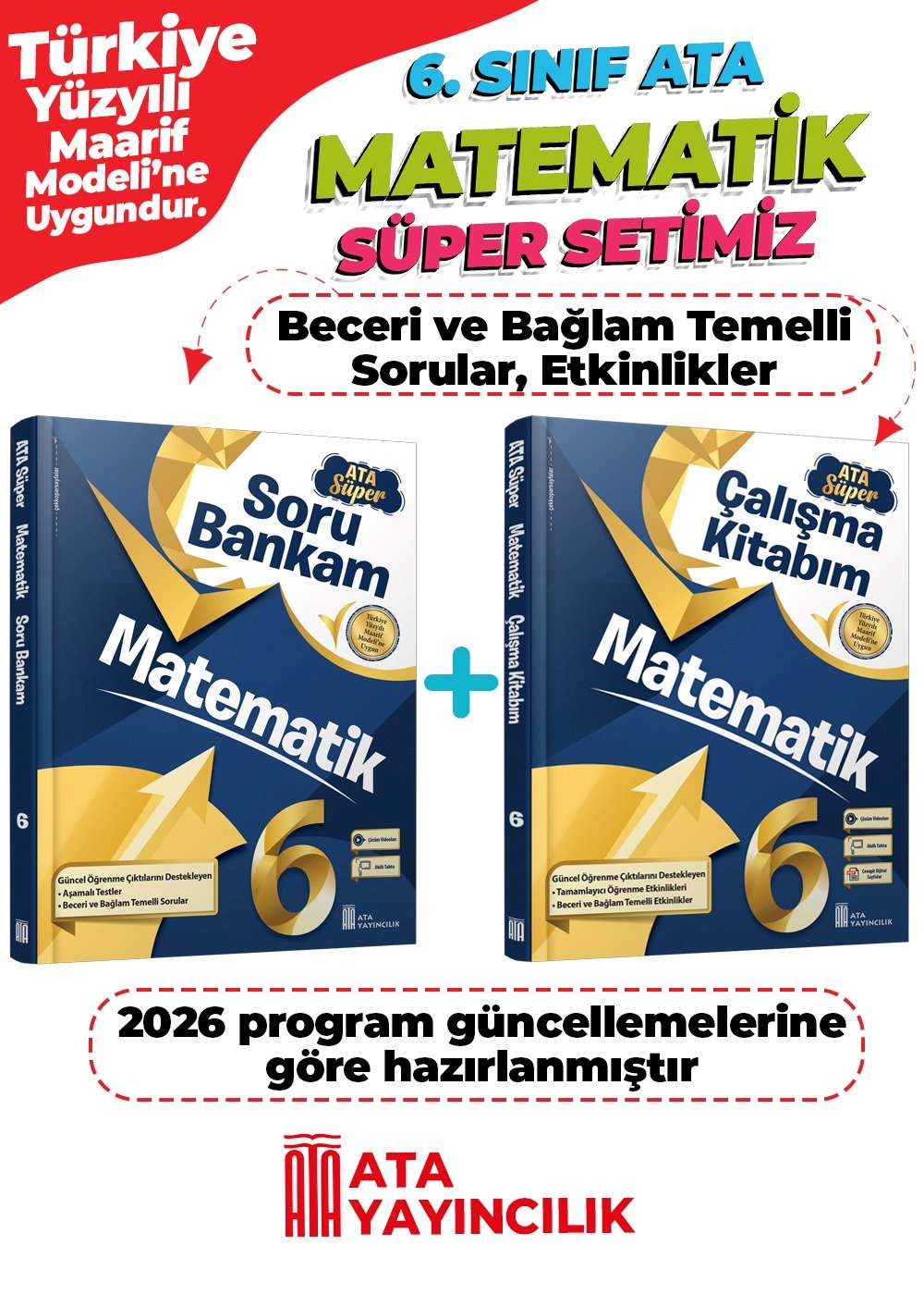 MATEMATİK SÜPER SET 6 (SORU BN.VE ÇALIŞMA KİT)2 Lİ