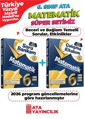 MATEMATİK SÜPER SET 6 (SORU BN.VE ÇALIŞMA KİT)2 Lİ